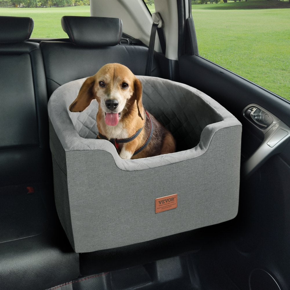 JBS-PCS-006-DARK GRAY - Comfortable Dog Booster Car Seat for Pets up to 55 lbs