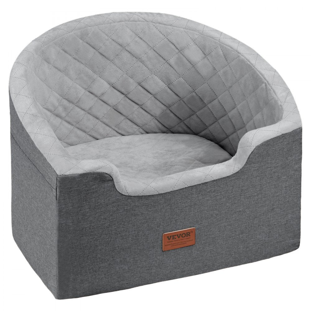 JBS-PCS-006-DARK GRAY - Comfortable Dog Booster Car Seat for Pets up to 55 lbs