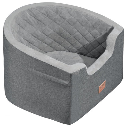 JBS-PCS-006-DARK GRAY - Comfortable Dog Booster Car Seat for Pets up to 55 lbs