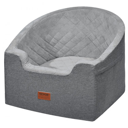 JBS-PCS-006-DARK GRAY - Comfortable Dog Booster Car Seat for Pets up to 55 lbs