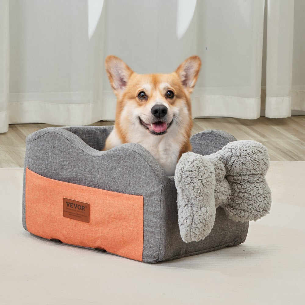 JBS-PCS-005-DARK GRAY - Waterproof Center Console Dog Car Seat for Small Pets