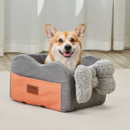 JBS-PCS-005-DARK GRAY - Waterproof Center Console Dog Car Seat for Small Pets