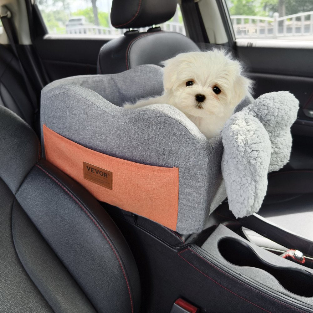 JBS-PCS-005-DARK GRAY - Waterproof Center Console Dog Car Seat for Small Pets