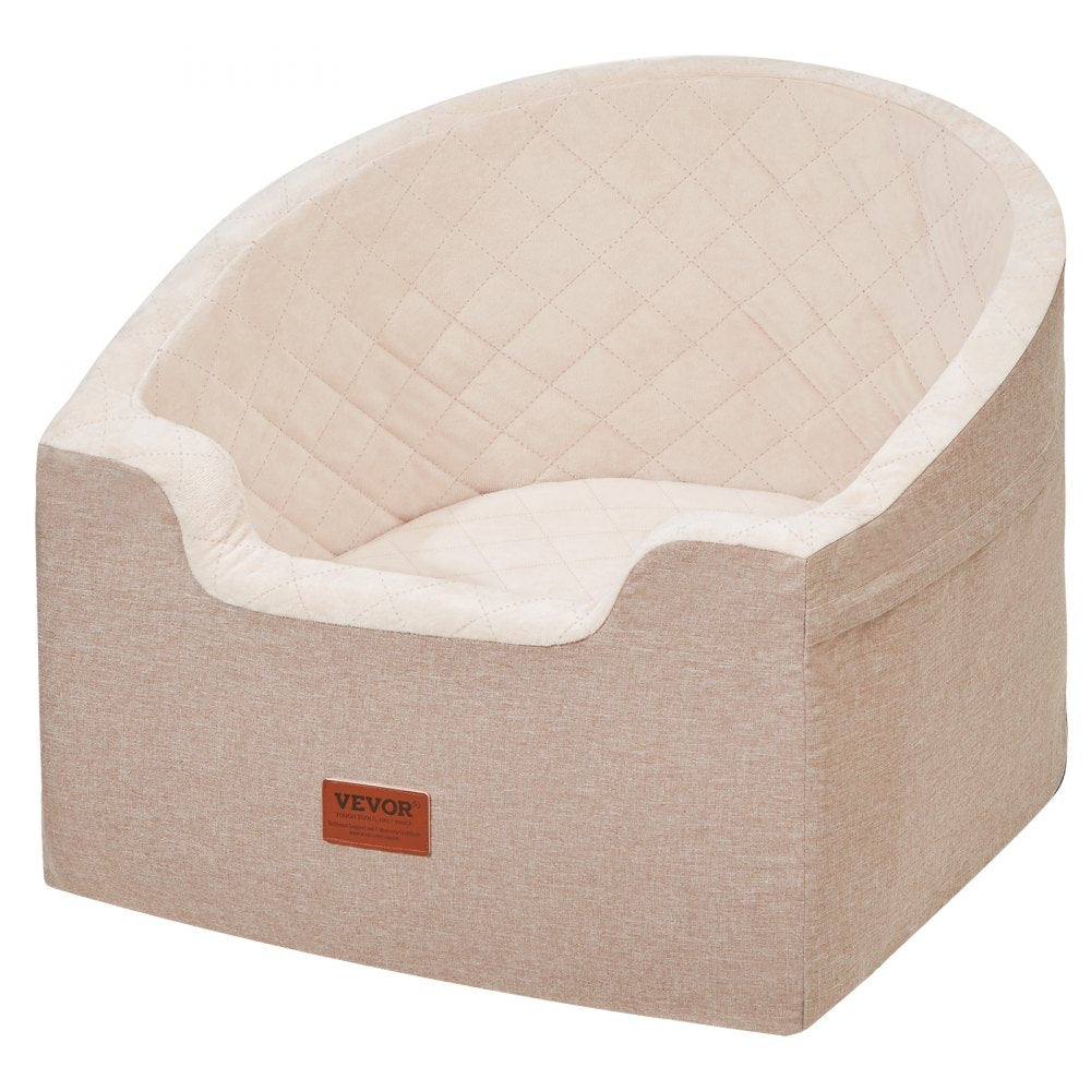 JBS-PCS-006-DARK BROWN - VEVOR Dog Booster Seat for Small Dogs, Easy Install