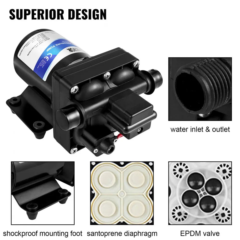 010625041681 - 12V Fresh Water Pump with Built-in Check Valve