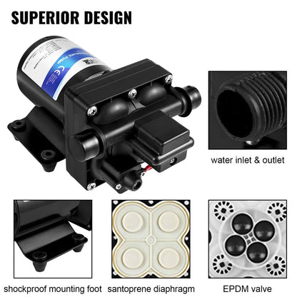 010625041681 - 12V Fresh Water Pump with Built-in Check Valve