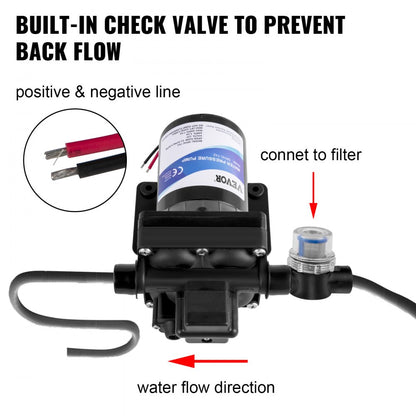 010696203760 - 12V Fresh Water Pump with Check Valve, 4 GPM Performance