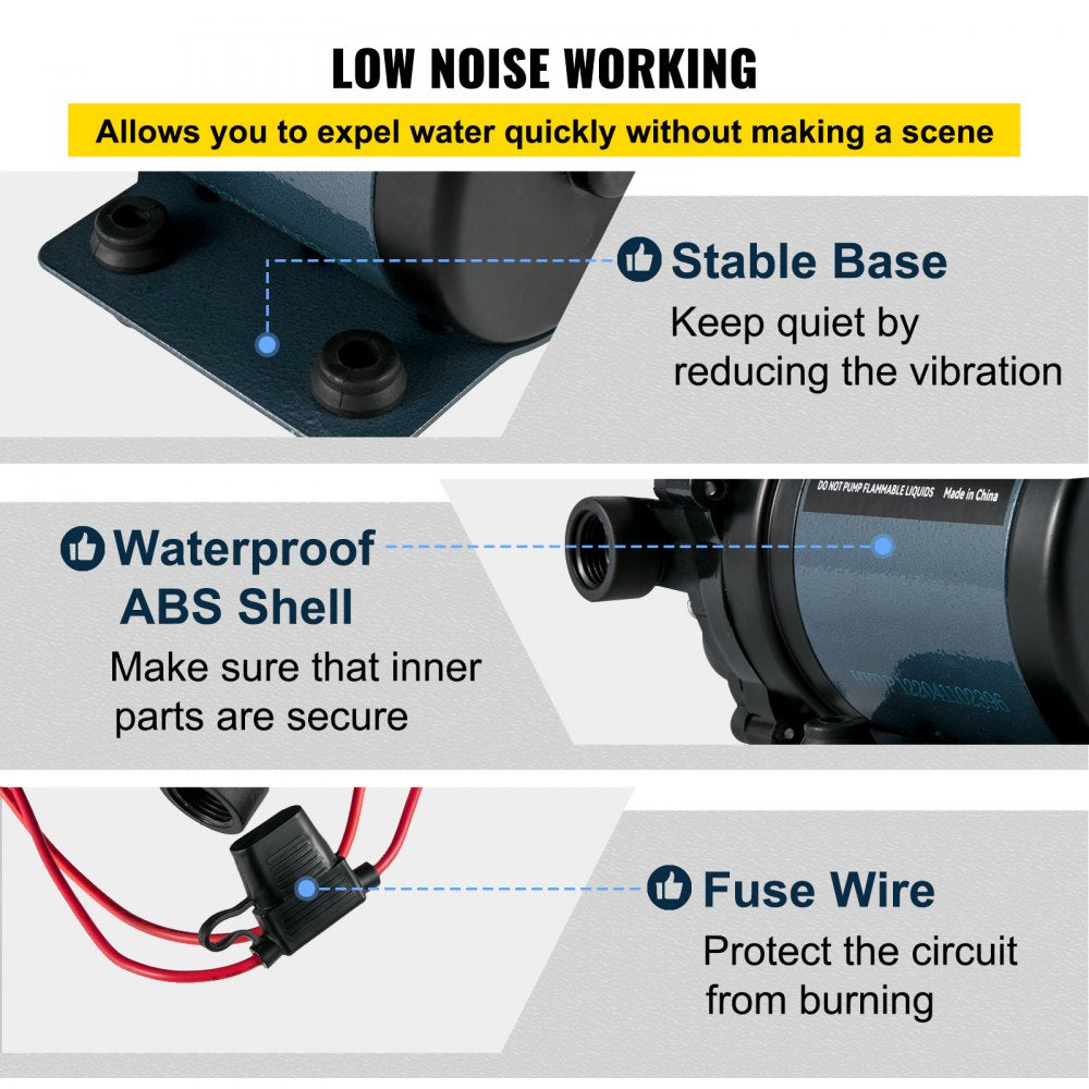 VV-CXB-7GM - 12V 7 GPM Washdown Pump with 10FT Lift