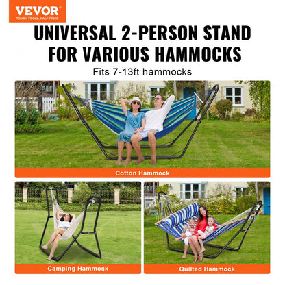 HR-UHS-01 - Adjustable Steel Hammock Stand for 6.9-12.8ft Hammocks, 450lbs Capacity
