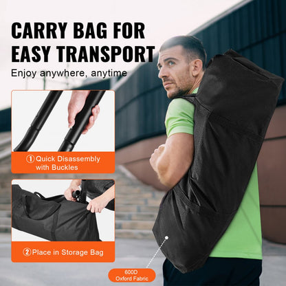 HR-UHS-01 - Adjustable Steel Hammock Stand for 6.9-12.8ft Hammocks, 450lbs Capacity