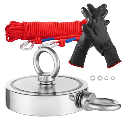 MG L-116D-2000 LBS - 2000 LBS Neodymium Fishing Magnet with Accessories