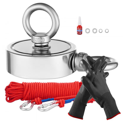 MG L75-2B - 1000 LB Neodymium Fishing Magnet Kit with Accessories