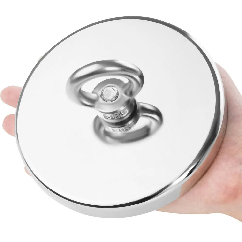 MG L-136A-2000 LBS - Durable 2000 LBS Neodymium Fishing Magnet Kit with Accessories