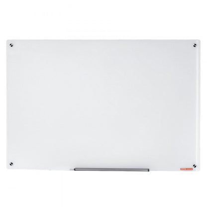 GB-2436-MW - 36" x 24" Frameless Magnetic Glass Whiteboard with Accessories