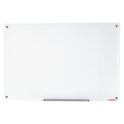 GB-3248-MW - Frameless 48" Magnetic Glass Whiteboard for Elegant Workspaces