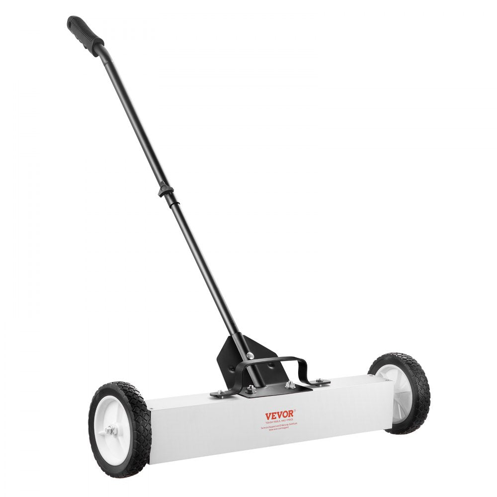 QJ8012-24+QJ8010 - 24-Inch VEVOR Magnetic Sweeper with Telescoping Handle and Wheels