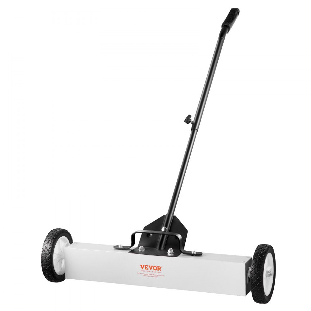 QJ8012-24+QJ8010 - 24-Inch VEVOR Magnetic Sweeper with Telescoping Handle and Wheels