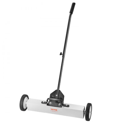 QJ8012-24+QJ8010 - 24-Inch VEVOR Magnetic Sweeper with Telescoping Handle and Wheels