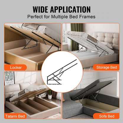 HW-3701-1500mm-120kg - Durable 59x79 in Wall Bed Lift Kit with Gas Pistons