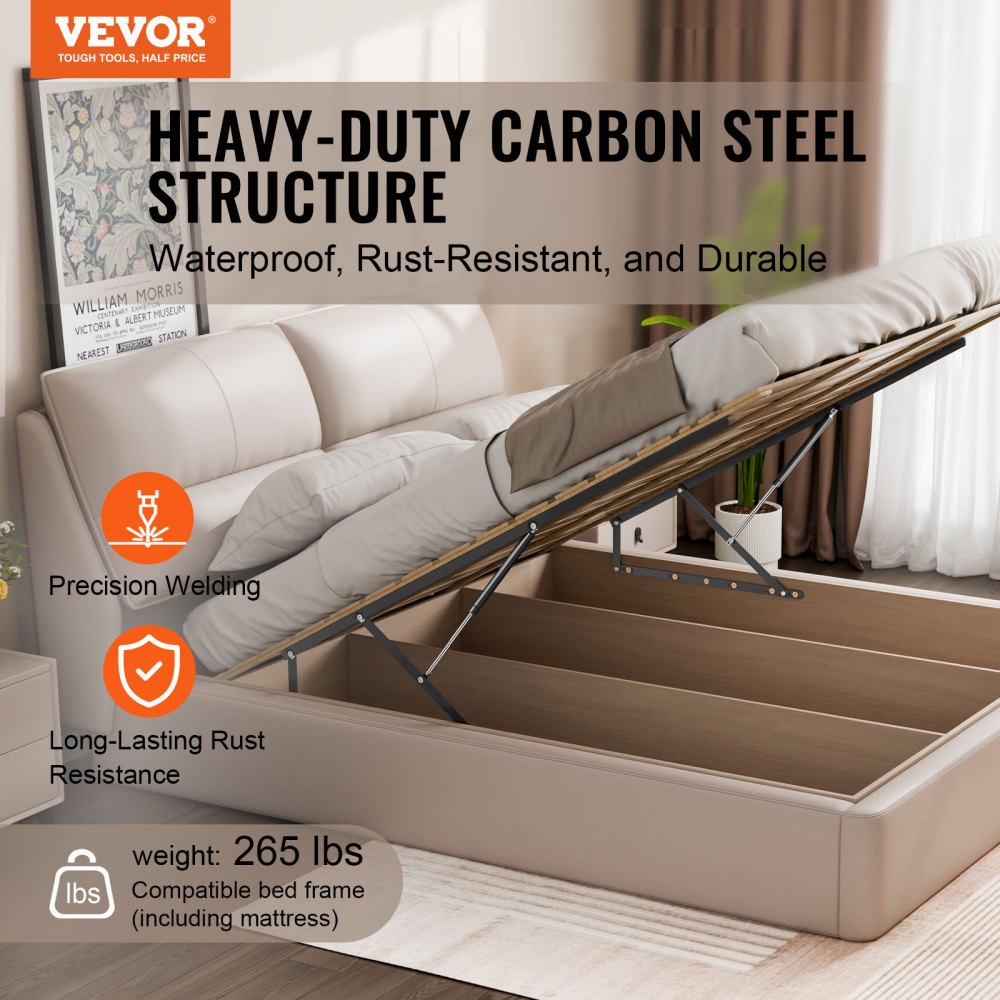 HW-3701-1500mm-90kg - 59x79" Wall Bed Lift Kit for Easy Storage