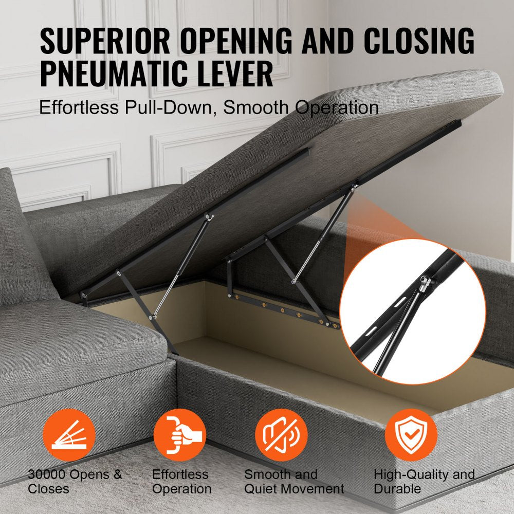 HW-3701-1500mm-90kg - 59x79" Wall Bed Lift Kit for Easy Storage