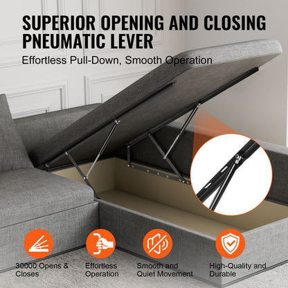 HW-3701-1500mm-90kg - 59x79" Wall Bed Lift Kit for Easy Storage