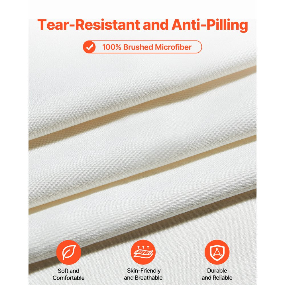 SYSH-PS01K - King Bed Sheet Set, 4-Piece, Deep Pocket Microfiber