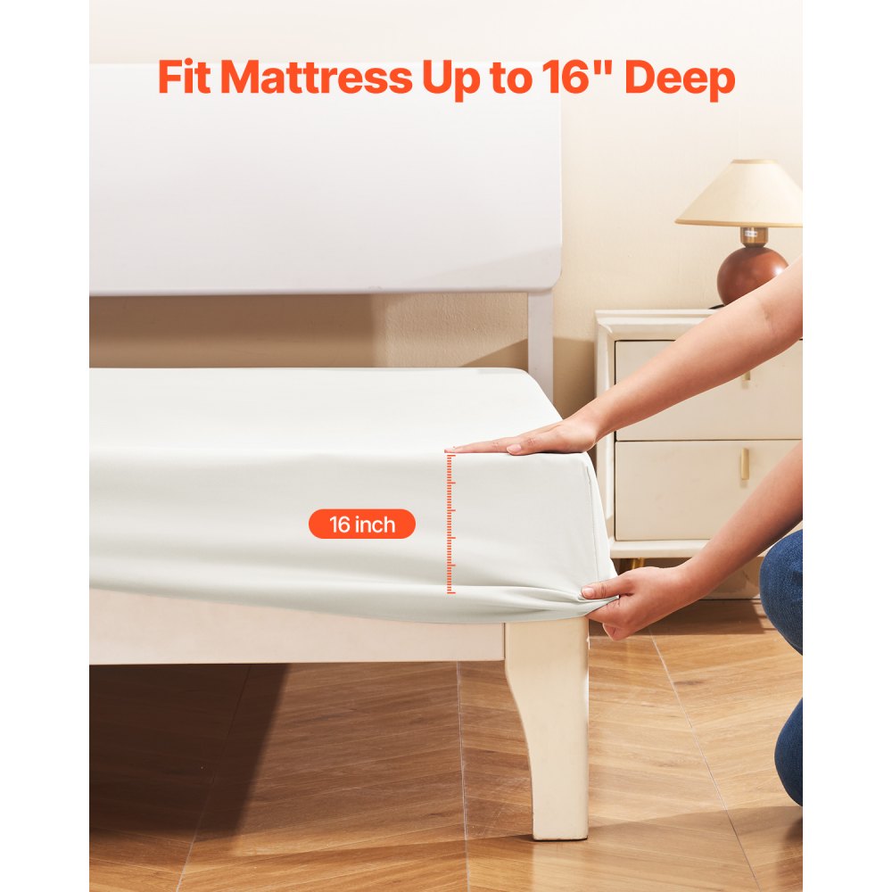 SYSH-PS01K - King Bed Sheet Set, 4-Piece, Deep Pocket Microfiber