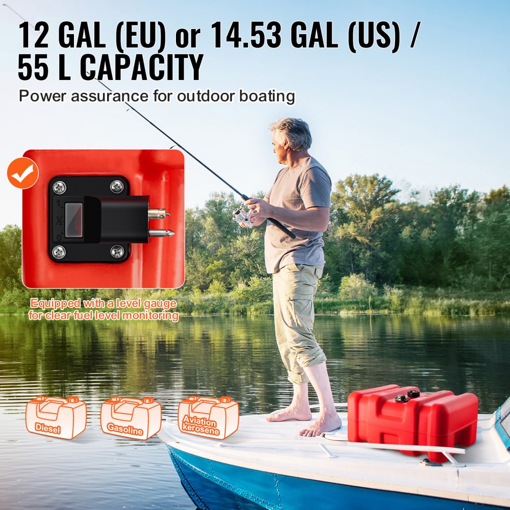 LD-YG-P55 - 14.53-Gallon Portable Marine Fuel Tank with Built-in Handles