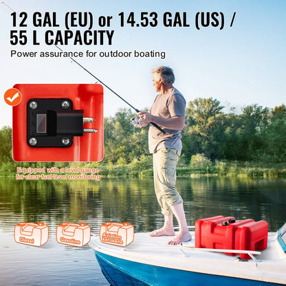 LD-YG-P55 - 14.53-Gallon Portable Marine Fuel Tank with Built-in Handles