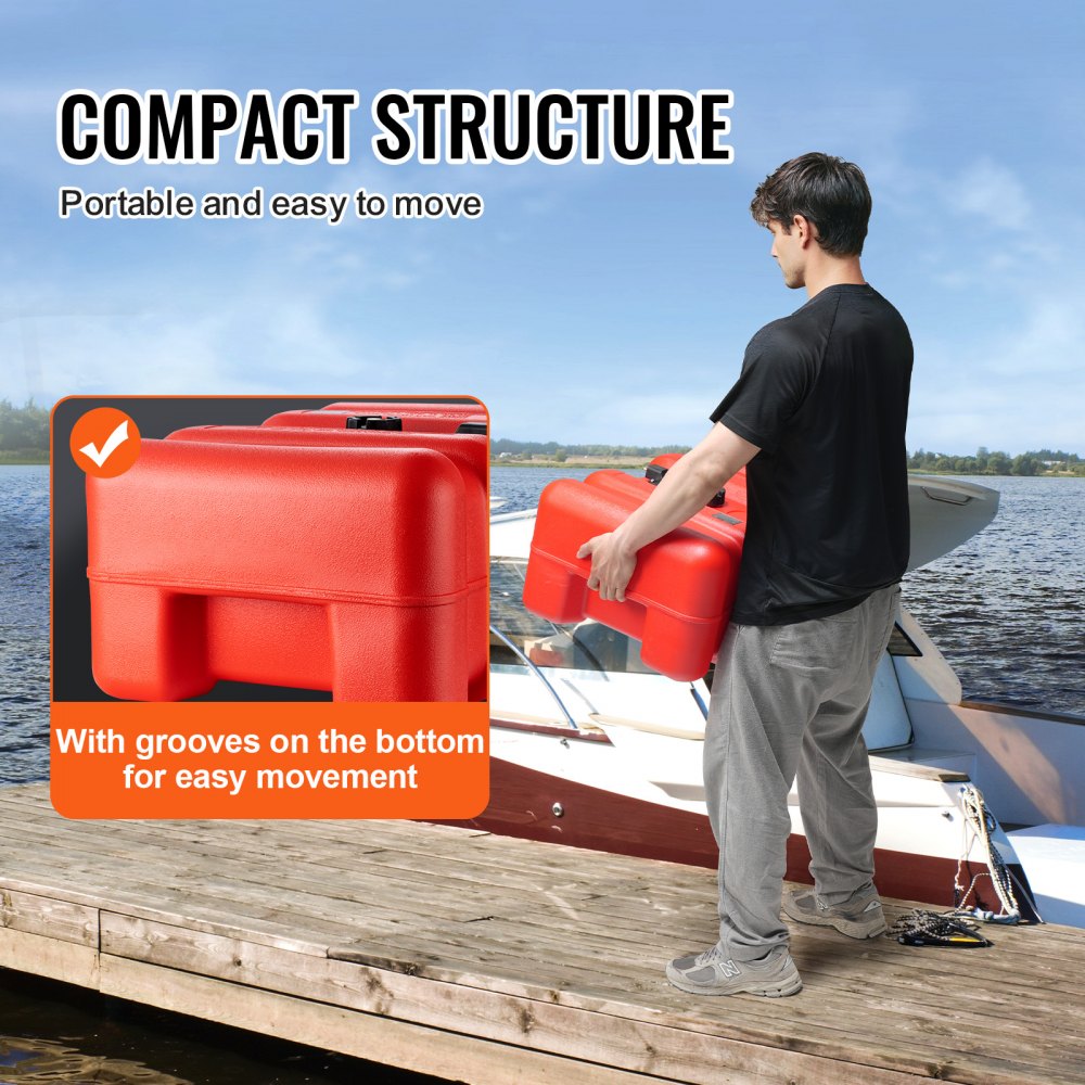 LD-YG-P55 - 14.53-Gallon Portable Marine Fuel Tank with Built-in Handles