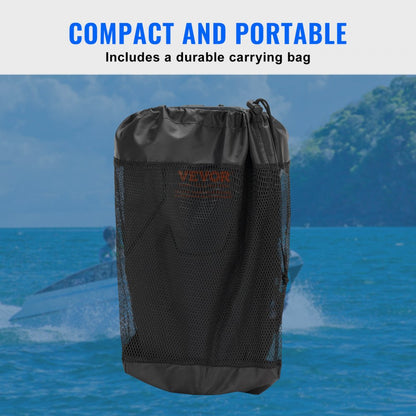 80E20A - Durable 8.6" x 16" Boat Fenders Set with Pump & Ropes