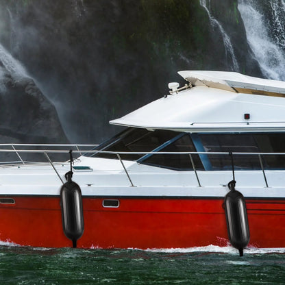 80E01B - 5.5" x 20" PVC Boat Fenders with Durable Ropes and Storage Bag