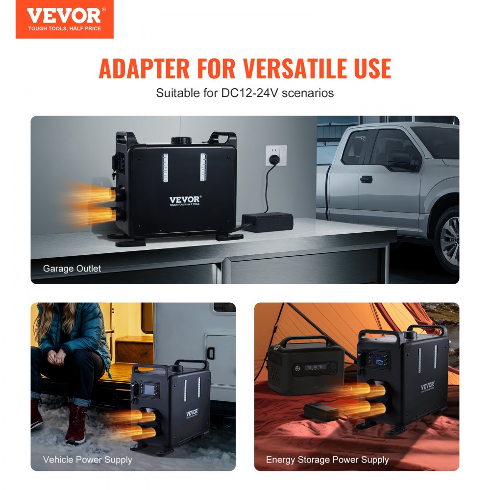 CY5002 - 8KW Portable Diesel Heater with Bluetooth, CO Monitor & Easy Setup