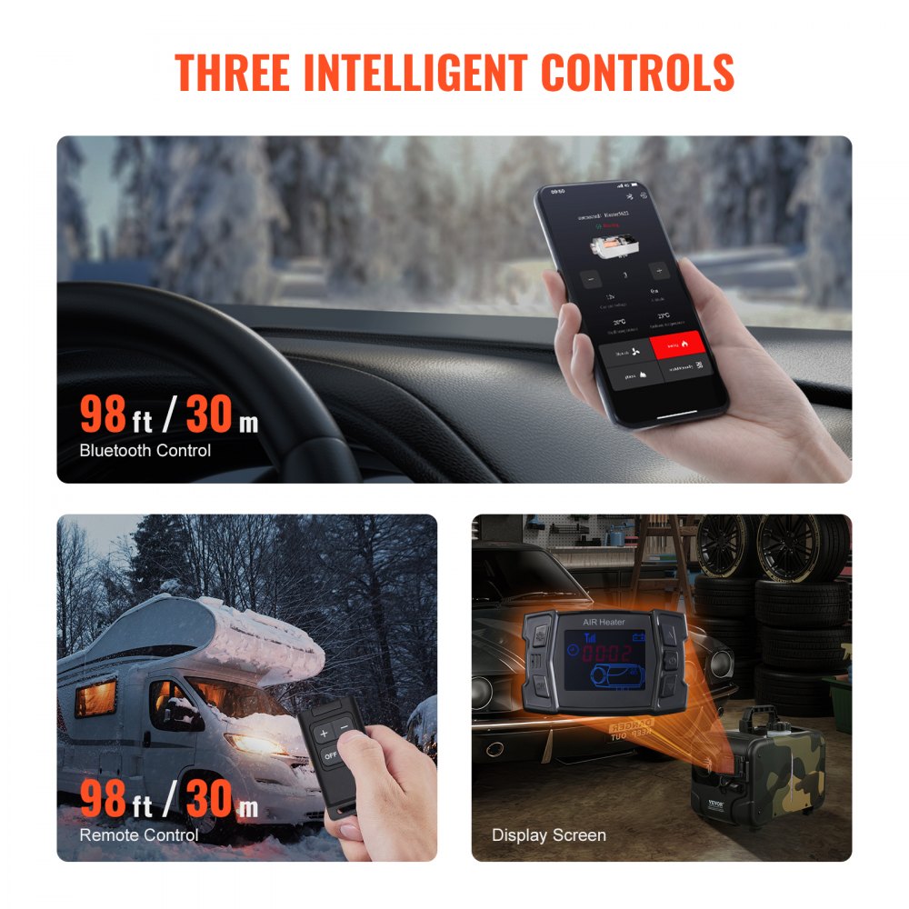 CY5004 - 8KW Diesel Air Heater with Bluetooth & CO Alarm System