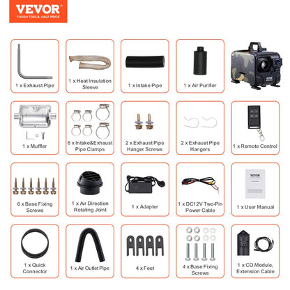 CY5004 - 8KW Diesel Air Heater with Bluetooth & CO Alarm System