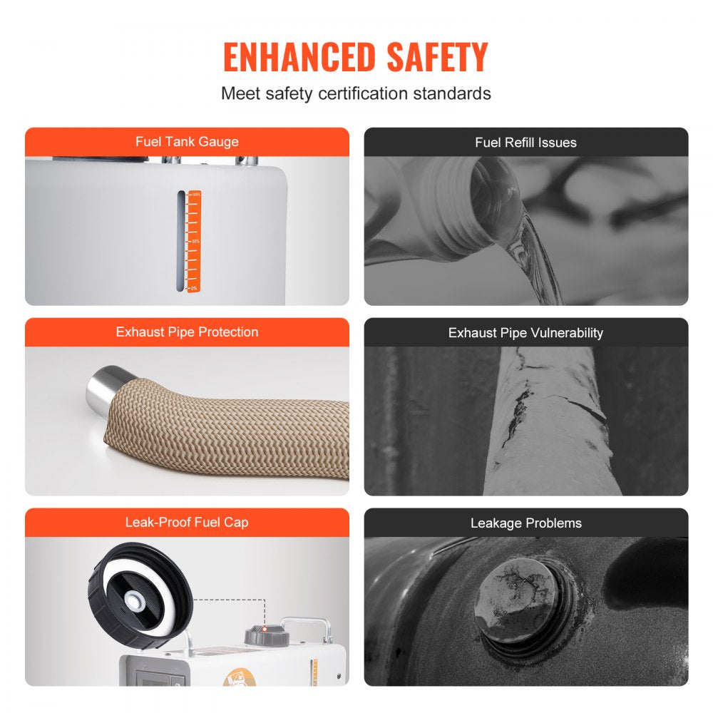 ZM2003 - 2KW Bluetooth Diesel Heater for RVs & Camping with CO Alarm