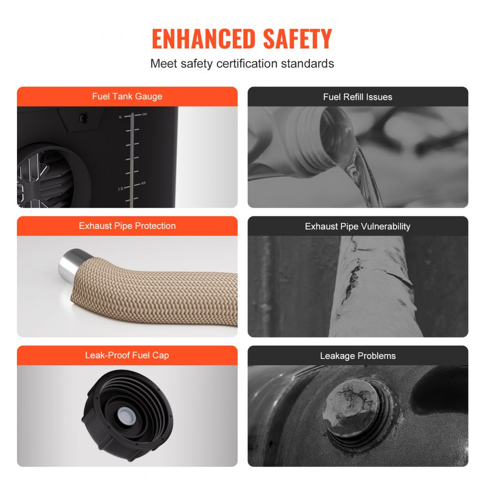 XMZ-TB20 - Compact 8KW Diesel Heater with Bluetooth Control and CO Alarm