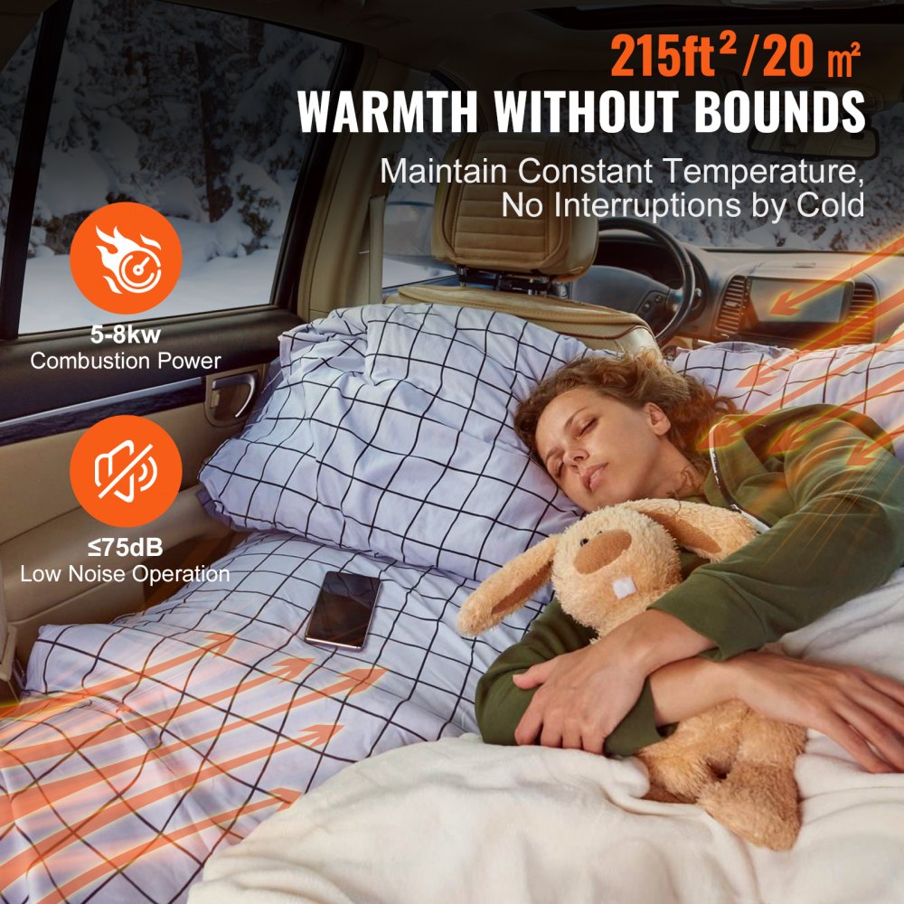 XMZ-W-D4 - Portable 5-8KW Diesel Heater for RVs and Garages with Remote Control