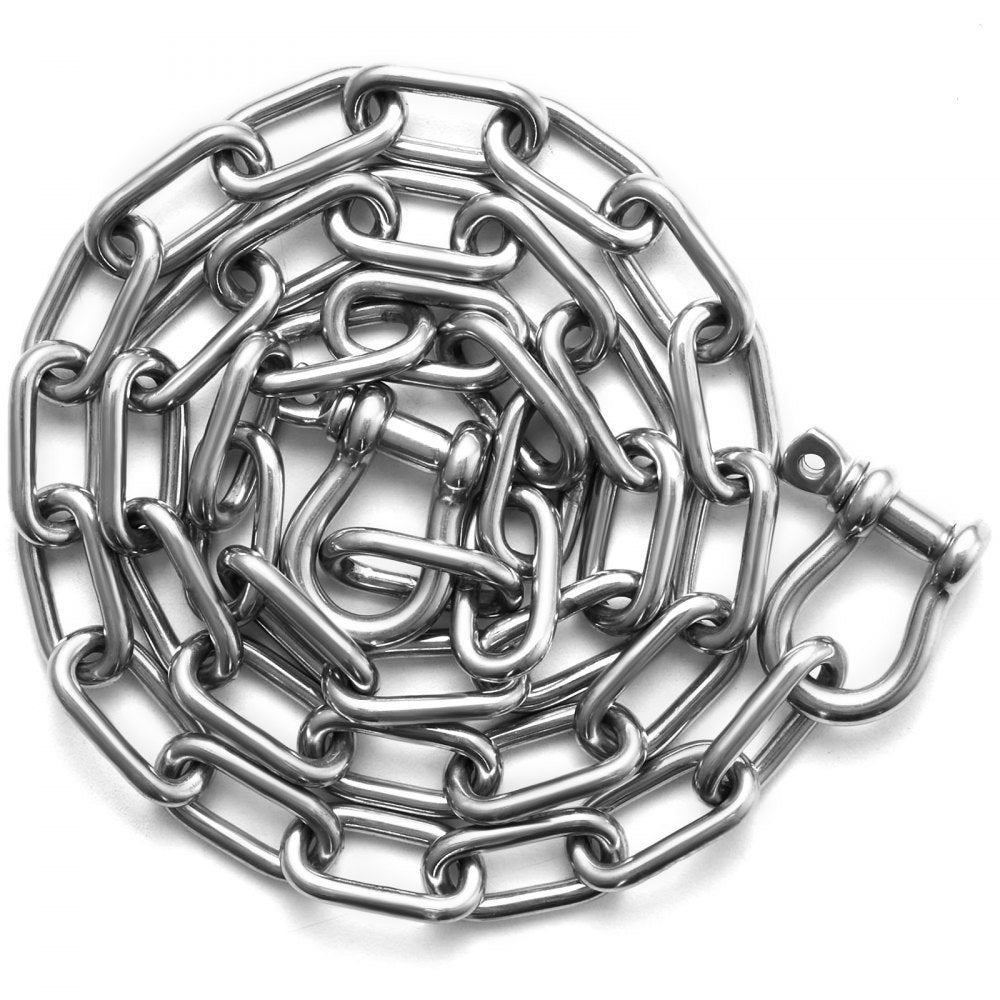 SH006-TZ-1/4" x 4' Heavy-Duty VEVOR Boat Anchor Chain