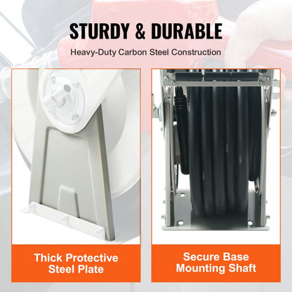 1224BT-100-3 - Heavy-Duty 1" x 50' Fuel Hose Reel with Automatic Nozzle