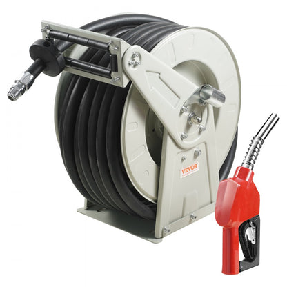 1224BT-100-3 - Heavy-Duty 1" x 50' Fuel Hose Reel with Automatic Nozzle
