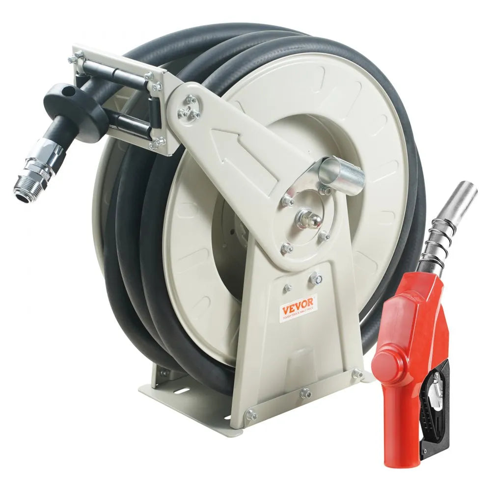 1224BT-100-2 - VEVOR 3/4" x 50' Durable Fuel Hose Reel with Automatic Nozzle