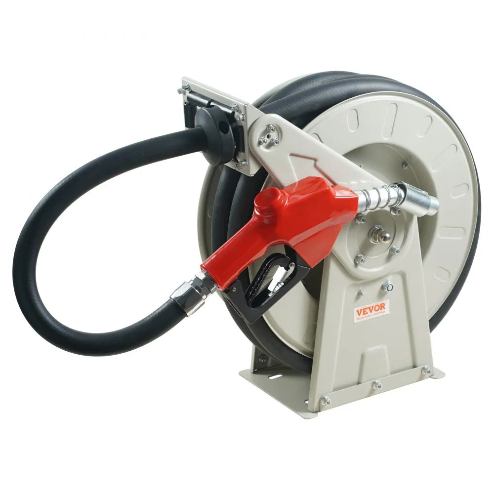 1224BT-100-2 - VEVOR 3/4" x 50' Durable Fuel Hose Reel with Automatic Nozzle