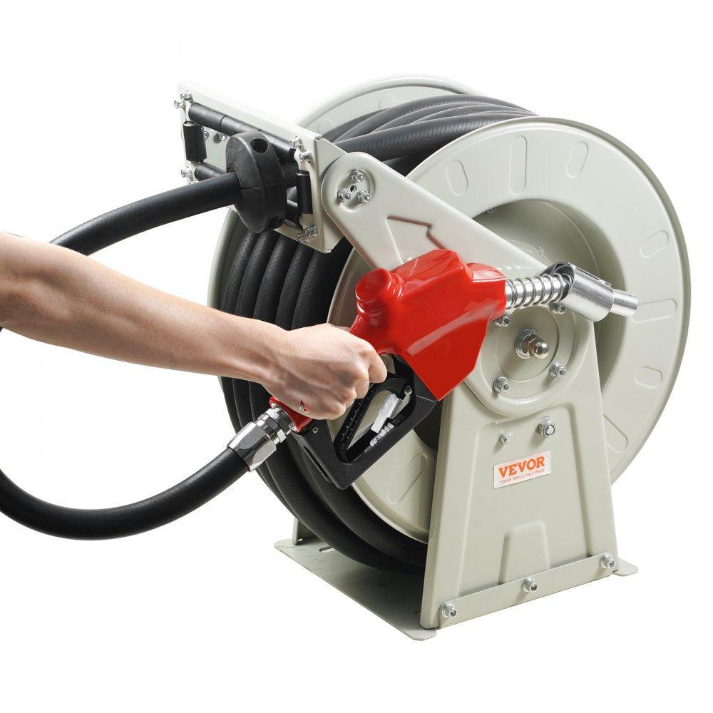 1224BT-100-2 - VEVOR 3/4" x 50' Durable Fuel Hose Reel with Automatic Nozzle