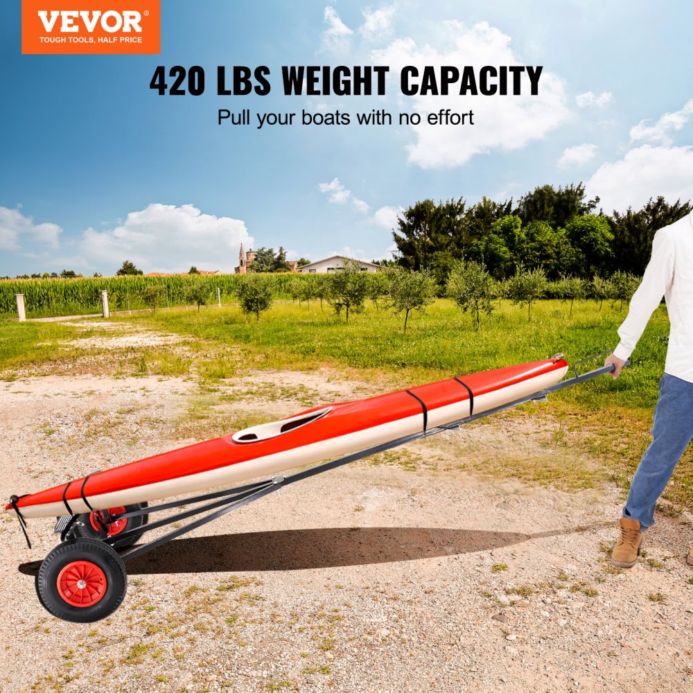 CY420 - Adjustable 96-116" Boat Trailer Dolly with 16" Tires