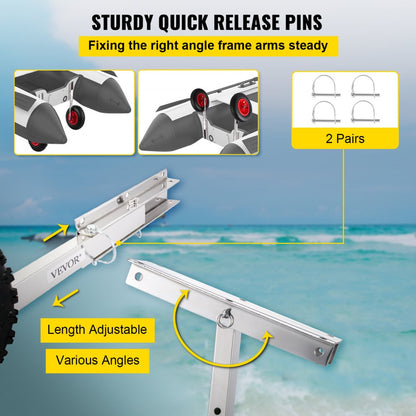 CYXSL15600 - 15" Rubber Boat Transom Wheels with 600 lbs Capacity