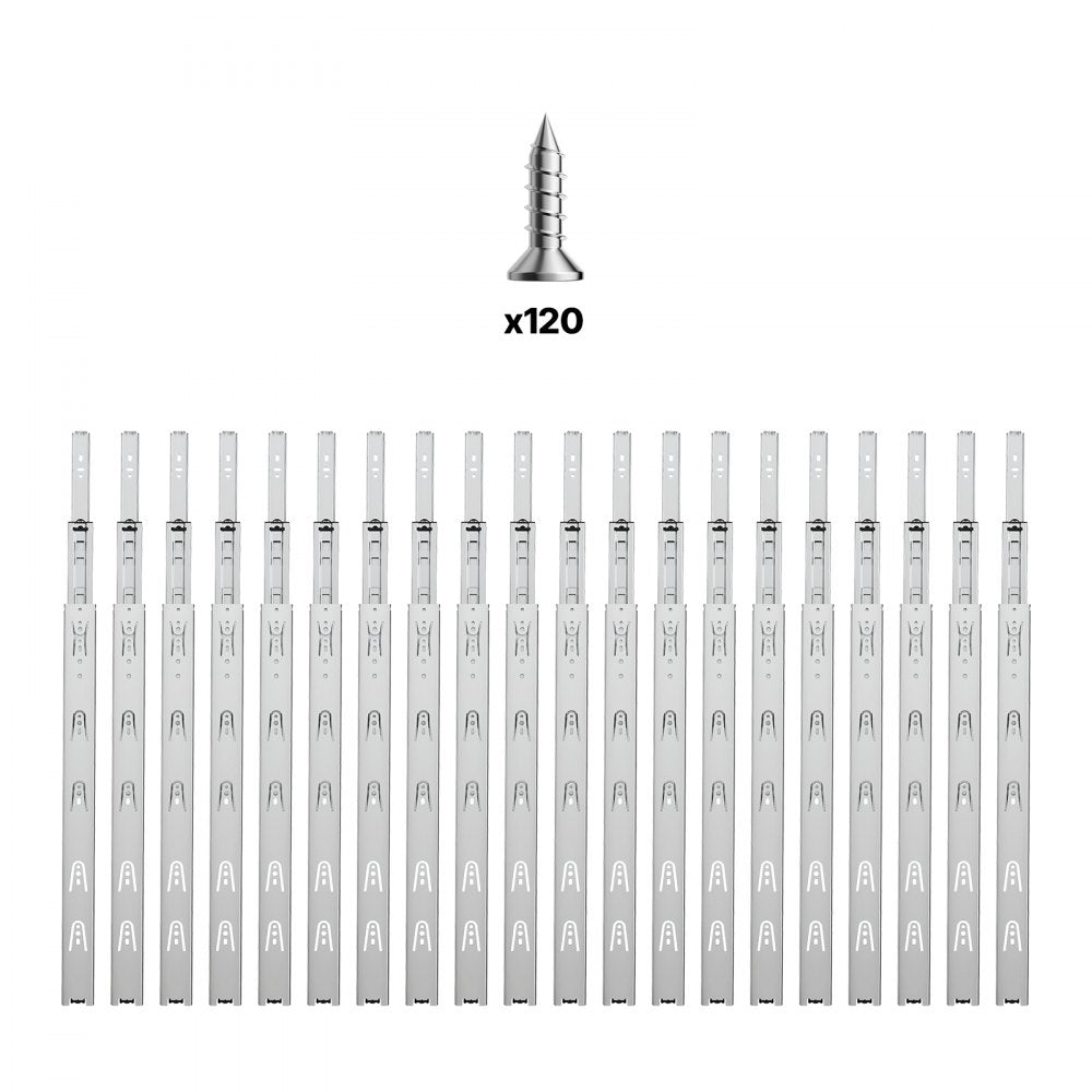 4530.600.ZC - 24" Silent Full Extension Drawer Slides, 100lbs Capacity