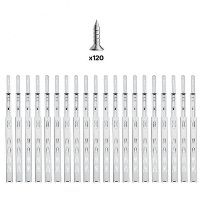 4530.500.ZC - 20" Full Extension Silent Drawer Slides, 100 lbs Capacity