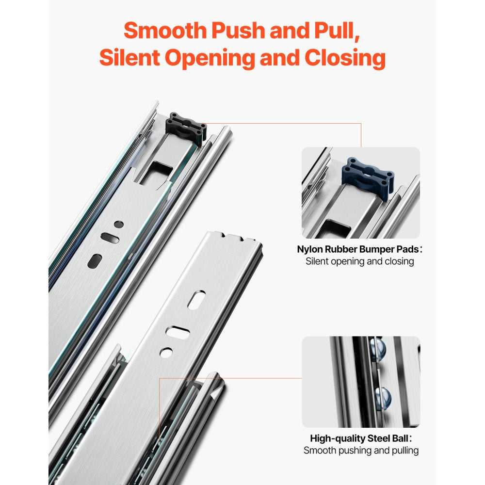 4530.550.ZC - Heavy-Duty 22" Side Mount Drawer Slides, 100lbs Capacity